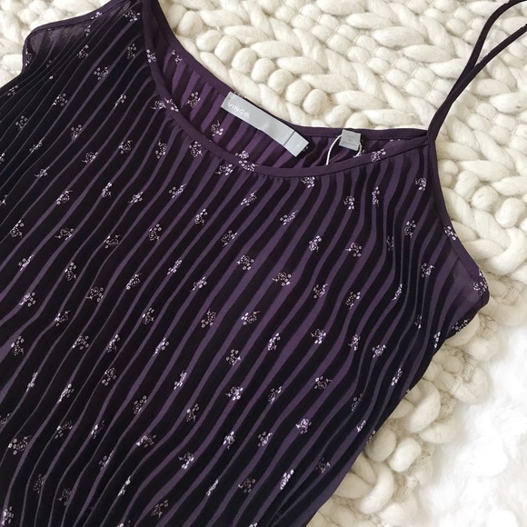 Vince Midi Dress Pleated Camisole Floral - Picture 4 of 7